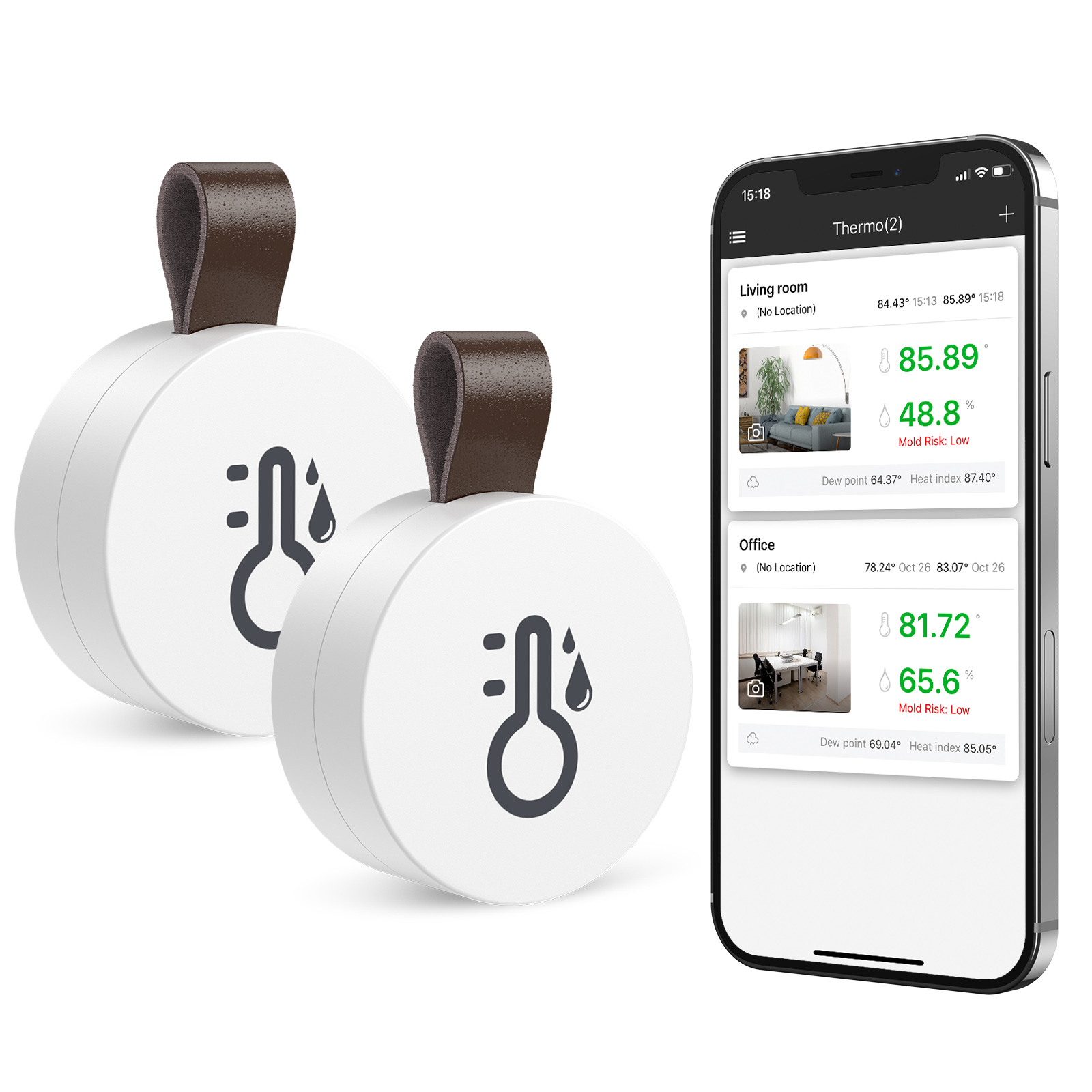 Garden Weather Station - Termometro Wireless ORIA, Igrometro Bluetooth, 2/3