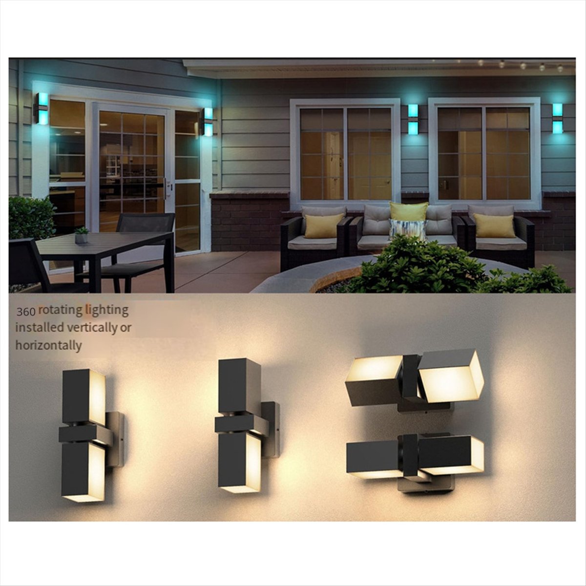 Smart Garden Fence & Balcony Hanging Planter - Lampada da Parete LED AA19 a