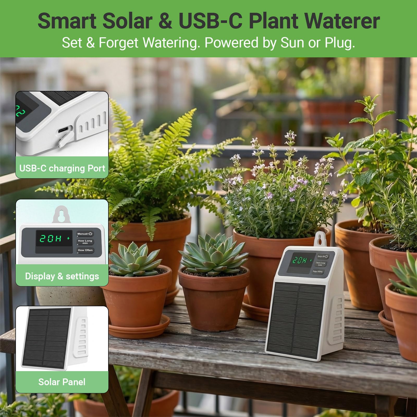 Sistema di irrigazione solare  - Yoocaa Smart Garden recensione e prezzo